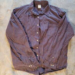 Old Navy Mens Plaid L/S Casual Button Down Shirt, Size XL